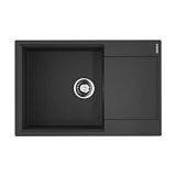 Каменная мойка Omoikiri Daisen 78-LB-BL Artgranit/черный   прямоугольная с крылом