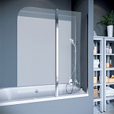 Шторка для ванны KOLLER POOL двухэлементная Waterfall Line QP 95 Right 1150x1400 не прозрачная Grape 6мм хром