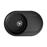 Каменная мойка Omoikiri Manmaru 78-BL Artgranit/черный овальная с крылом