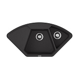 Каменная мойка Omoikiri Yonaka 98-C-BL Artgranit/черный   угловая