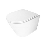 Унитаз подвесной Azario BLISS 360х485х365 безободковый, система смыва "Скрытое Торнадо", с быстросъемным сиденьем "Микролифт" (AZ-5179T-WHT)