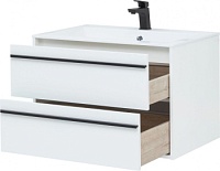 Тумба под раковину Aquanet Lino 80 белый матовый