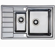 Кухонная мойка Seaman Roma SMR-7850B.B, врезная (два отв.)