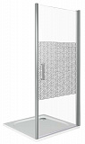 Душевое ограждение BAS FANTASY DR-100-F-CH 100 прозрачное стекло с зеркальным рисунком