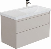 Тумба с раковиной Aquanet Nova Lite 2.0 90 R 2 ящ. цв. бежевый