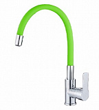 Смеситель для кухни Haiba HB70112-12 зеленый с гибким изливом
