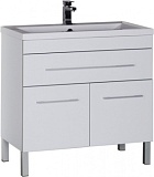 Тумба под раковину Aquanet Верона 90 белый (напольная 1 ящик 2 дверцы)