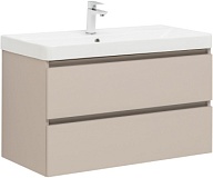 Тумба с раковиной Aquanet Вега 2.0 90 2 ящ. цв.бежевый (раковина Ирис)