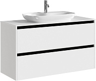 Тумба под раковину Allen Brau Activity 120 1.34007.WM белый матовый/черный браш