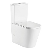 Унитаз-компакт Azario Vetro 380х605х825 напольный, безободковый, слив "ТОРНАДО", в комплекте с бачком и быстросъемным сиденьем микролифт (AZ-2149- UQ)