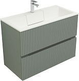 Тумба с раковиной Aquanet Джейн 90 цв.мисти грин (раковина Фортуна)