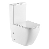 Унитаз-компакт Azario LEVANTO 620x380x830 напольный, безободковый в комплекте с бачком и сиденьем микролифт (AZ-1228A)