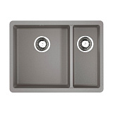 Каменная мойка Omoikiri Kata 55-2-U-GR Artgranit/leningrad grey