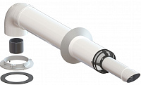 Коаксиальный дымоход УТДК Стандарт 60/100 L=750 с фланцем и втулкой 01.02.000.000