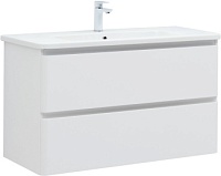 Тумба с раковиной Aquanet Эмбер 105 2 ящ. цв.белый матовый (раковина Urban)