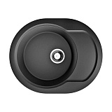 Каменная мойка Omoikiri Manmaru 62-BL Artgranit/черный овальная с крылом