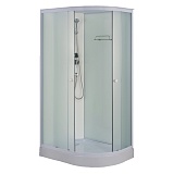 Душевая кабина Loranto 1180х780х2080 левосторонняя, белое заднее стекло, поддон 14 см, матовое стекло 4 мм, профиль белый (CS-876ECTM/W-120)