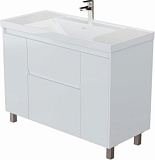 Тумба под раковину Aquanet Nova Lite 2.0 110 напольная, белый глянец