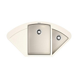 Каменная мойка Omoikiri Sakaime 105C-WH Tetogranit/белый угловая
