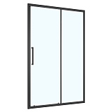 Душевая дверь Loranto 100x190 раздвижная, универсальная, прозрачное стекло 6 мм, профиль черный матовый (CS-AB03B-100)