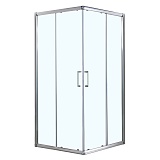 Душевое ограждение Azario GREENWOOD 1000х1000х1950, БЕЗ ПОДДОНА, прозрачное стекло 6 мм, цвет профиля серебро (AZ-NNE1142 1000)