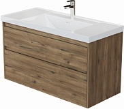 Тумба с раковиной Aquanet Nova Lite 2.0 110 2 ящ. цв. дуб рустикальный