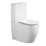 Унитаз-компакт Azario BONELLE 355х630х795 напольный, безободковый, слив "Торнадо", в комплекте с быстросъемным сиденьем микролифт (AZ-1229A)