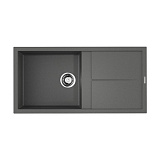 Каменная мойка Omoikiri Sumi 100-PL Tetogranit/платина   прямоугольная с крылом