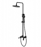 ДУШЕВАЯ СТОЙКА СО СМЕСИТЕЛЕМ С  КОРОТКИМ ИЗЛИВОМ SOLEN BLACK 58050