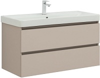Тумба с раковиной Aquanet Вега 2.0 100 2 ящ. цв.бежевый (раковина Ирис)