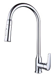 Смеситель для мойки с вытяжным изливом BRAVAT ARDEN F7362395CP-ENG