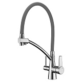 Смеситель для мойки с подключением фильтра Lemark Comfort LM3071C-Gray
