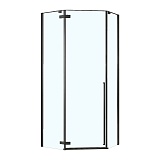 Душевое ограждение Loranto NEO 90x90x195 прозрачное закаленное стекло 8 мм, Easy clean, профиль черный, без поддона (CS-22107B)