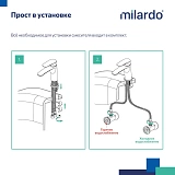 Смеситель для умывальника Milardo Stripe черный матовый STRBL00M01
