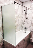 Шторка на торец ванны Oporto Shower 804TM 70x140 стационарная матовое стекло