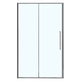 Душевая дверь Azario SHANGHAI 1200х1950 раздвижная, прозрачное стекло 6 мм, профиль матовый графит (AZ-Y43-120-MGR-CL)