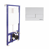 Инсталляция для скрытого монтажа Berges NOVUM кнопка L4 Soft Touch белая 040214