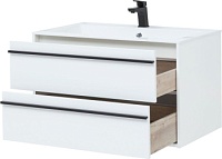 Тумба под раковину Aquanet Lino 90 белый матовый