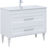 Тумба с раковиной Aquanet Бостон new 100 (Flat) цв.белый сатин