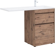 Тумба с раковиной Aquanet Токио 120 R напольная 2 ящика, цв. дуб веллингтон