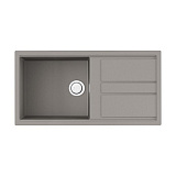 Каменная мойка Omoikiri Kitagawa 100-GR Artceramic/leningrad grey   прямоугольная с крылом