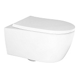 Унитаз подвесной Azario NEMI 530х360х360 безободковый, система слива "скрытое Торнадо", с быстросъемным сиденьем микролифт (AZ-1293WH)