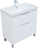 Тумба с раковиной Aquanet Алвита new 80 (Flash) напольная 2 ящ. цв. белый матовый