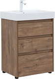 Тумба под раковину Aquanet Nova Lite 60 дуб рустикальный (3 ящика)