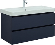 Тумба с раковиной Aquanet Вега 2.0 100 2 ящ. цв.маренго (раковина Ирис)