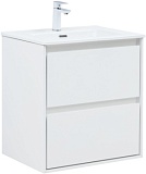 Тумба с раковиной Aquanet Милан (Flash) 60 цв. белый глянец