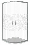Душевое ограждение BAS INFINITY R-120-W-CH 80x120 прозрачное стекло с рисунком