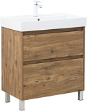 Тумба под раковину Aquanet Nova Lite 2.0 75 напольная, дуб рустикальный