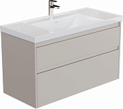 Тумба с раковиной Aquanet Nova Lite 2.0 110 2 ящ. цв. бежевый