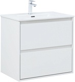 Тумба с раковиной Aquanet Милан (Flash) 70 цв. белый глянец